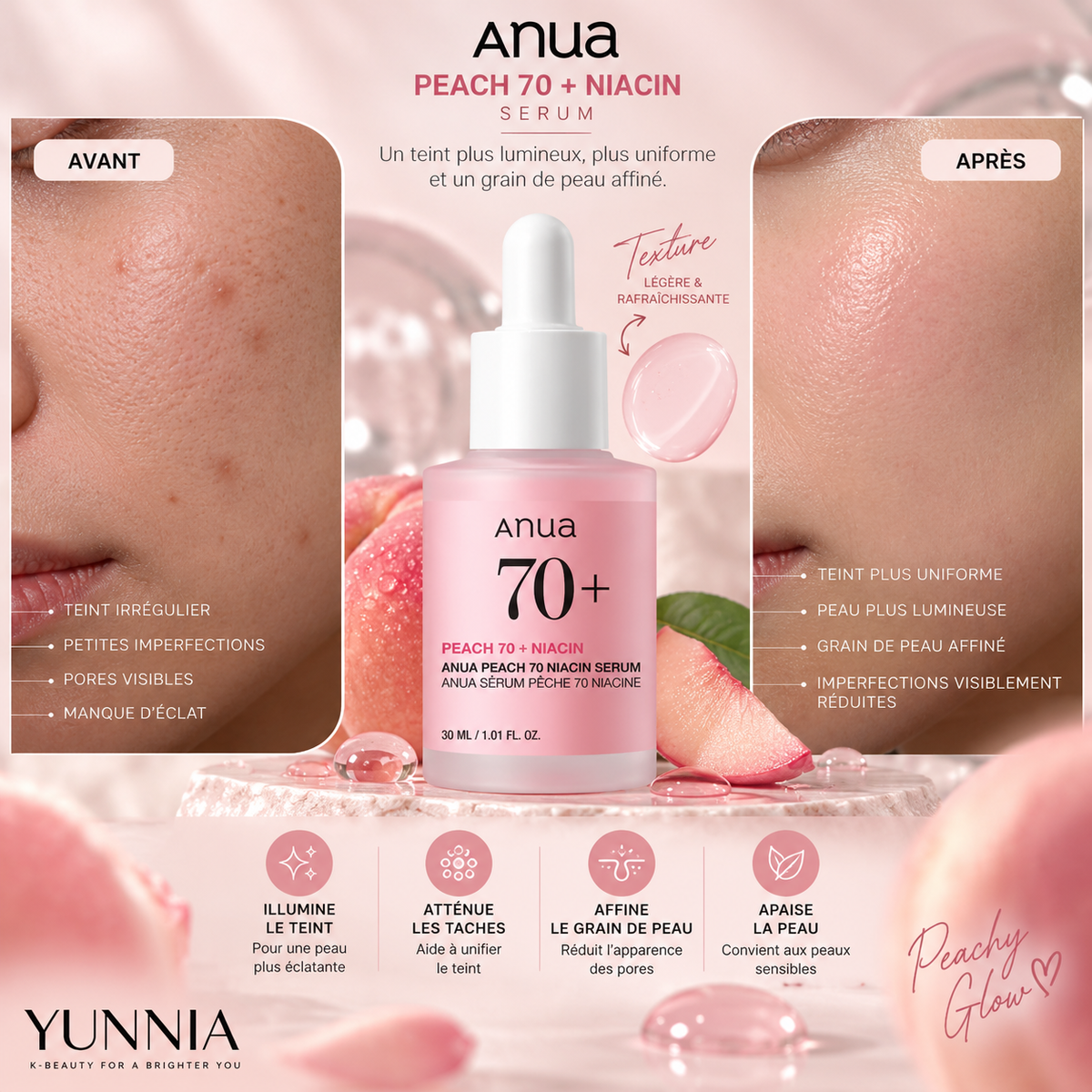 ANUA Peach 70 Niacin Serum — 30 ml