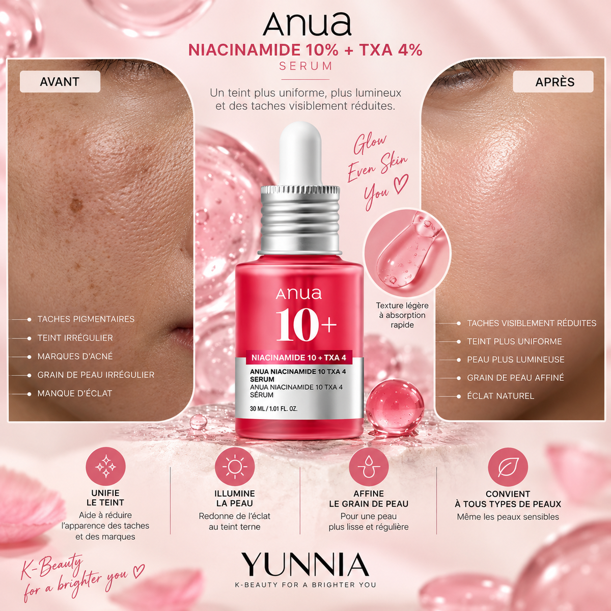 ANUA Niacinamide 10% + TXA 4% Serum — 30 ml